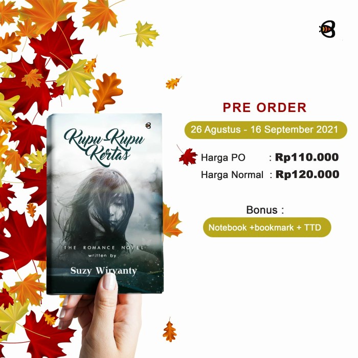 

MUST HAVE!! KUPU KUPU KERTAS SUZY WIRYANTY NOVEL TERLARIS