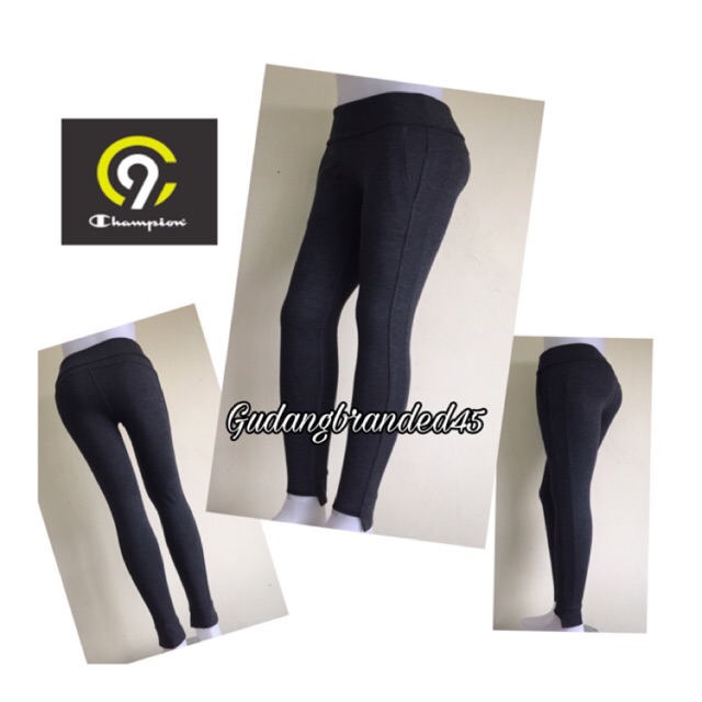 Ch*mpion Legging Celana Olahraga Senam Yoga Gym Fitness Wanita Sisa Eksport