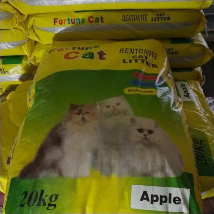 PASIR KUCING GUMPAL WANGI FORTUNE 20 KG CAT LITTER 30L PASIR GUMPAL