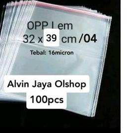 

✱ Plastik Bening Tipis OPP Baju Uk 32 x 39 cm / 04 Tebal 16 micron 1 pack = 100pcs ♨