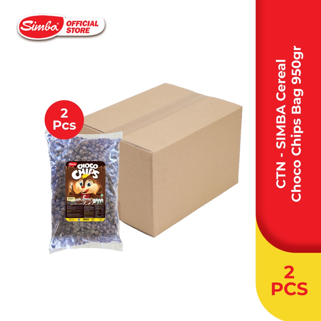 

Ctn - Simba Choco Chips Bag 2 X 950 Gr Mt