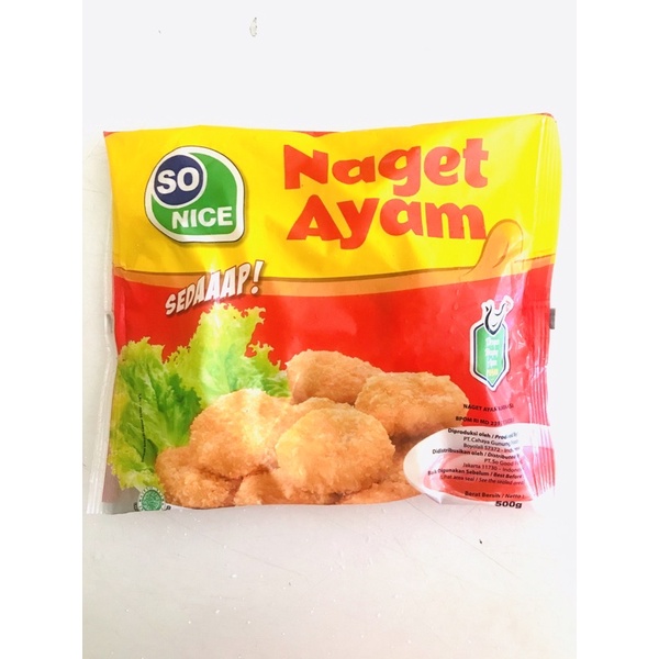 

SO NICE NAGET 500 GR / NAGET AYAM / SO NICE STICK