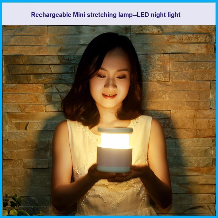 Mini stretching LED lamp telescopic rechargeable portable night light - lampu tidur - lampu meja