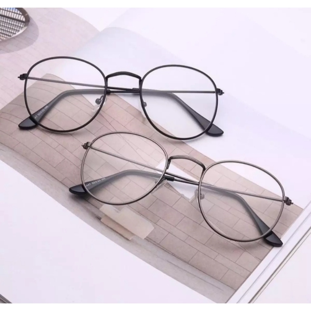 Spring Style NEW 2021 KACAMATA PHOTOCROMIC OVAL - FRAME OPTIK TITANIUM KOREAN STYLE