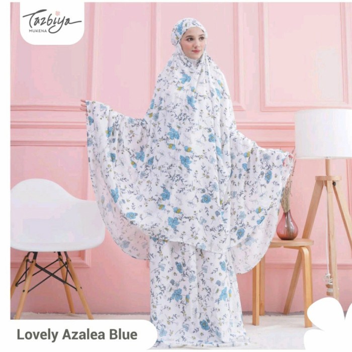 Mukena Tazbiya Pet Aini Jumbo Murah Original - Azalea blue
