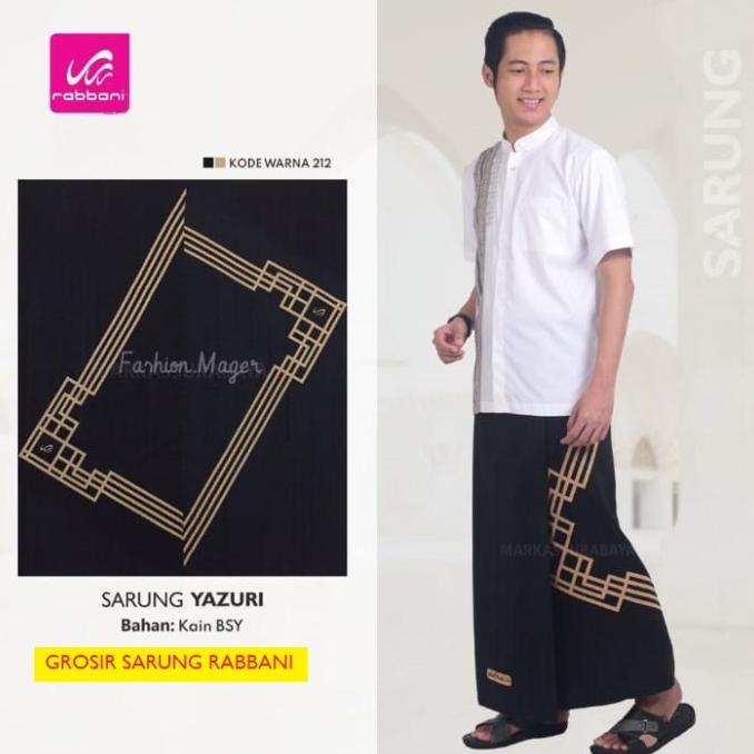 ~~~~~] Rabbani Sarung Palestina Yazuri 1 Hitam Abu Biru Navy Motif Palestine