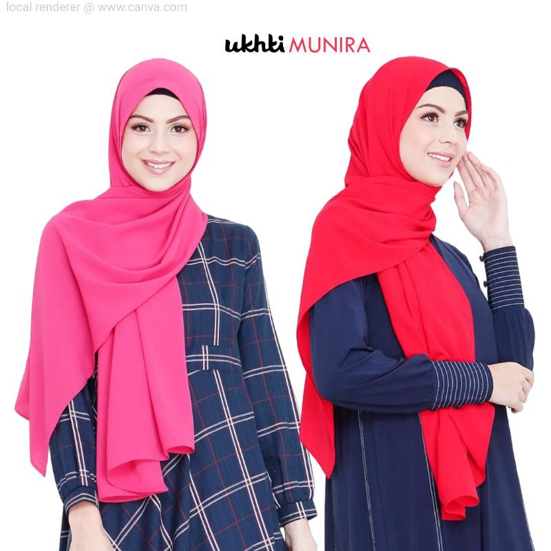 Pashmina Tali Munira Kualitas Premium Size M dan L By Ukhti Munira