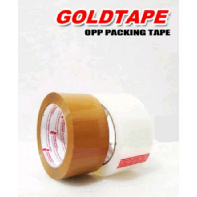 

Lakban Bening dan Coklat merk Gold Tape & Daimaru 90 Yard