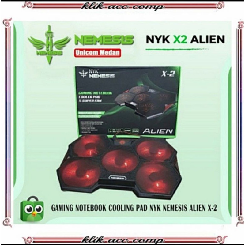 Fan Cooler NYK Nemesis Alien X-2 / NYK X-2 ALIEN Nemesis Cooling Pad Gaming