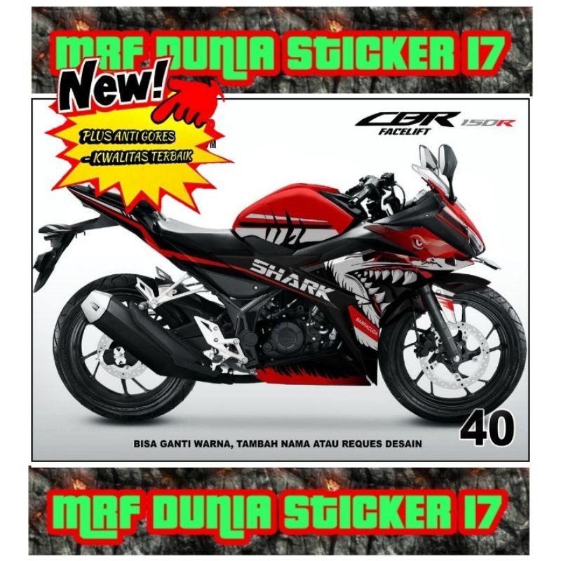 Sticker decal CBR 150R Facelift Full Body dekal CBR 150R Facelift Stiker Decal CBR 150R Facelift Dec