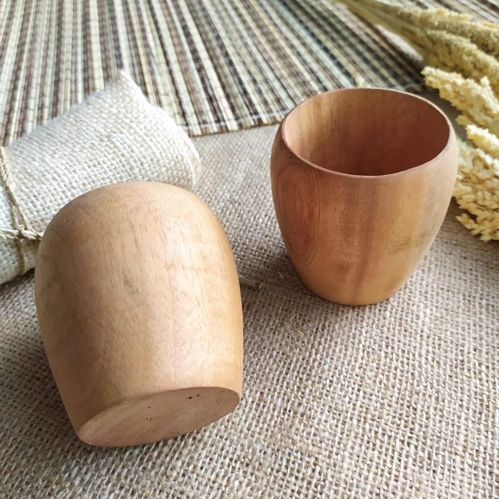 GELAS OVAL MAHONI gelas minum gelas unik gelas kayu gelas murah kerajinan kayu