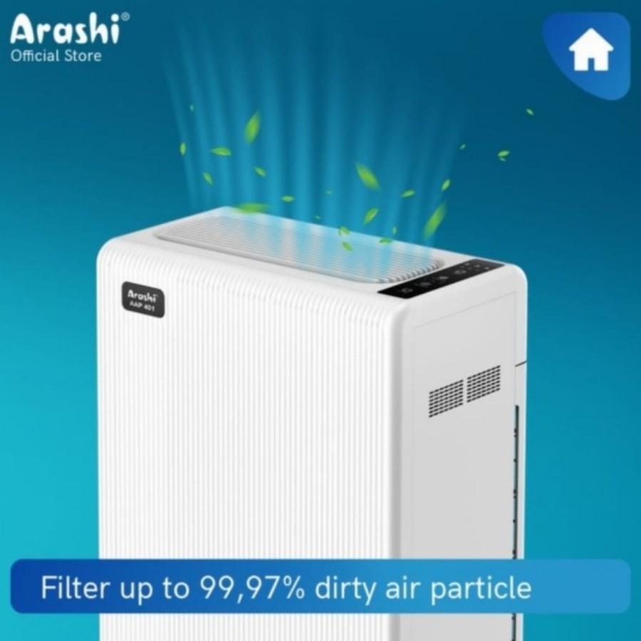 Air Purifier Arashi AAP 401 with HEPA Filter &amp; UVC - Max Filtrasi