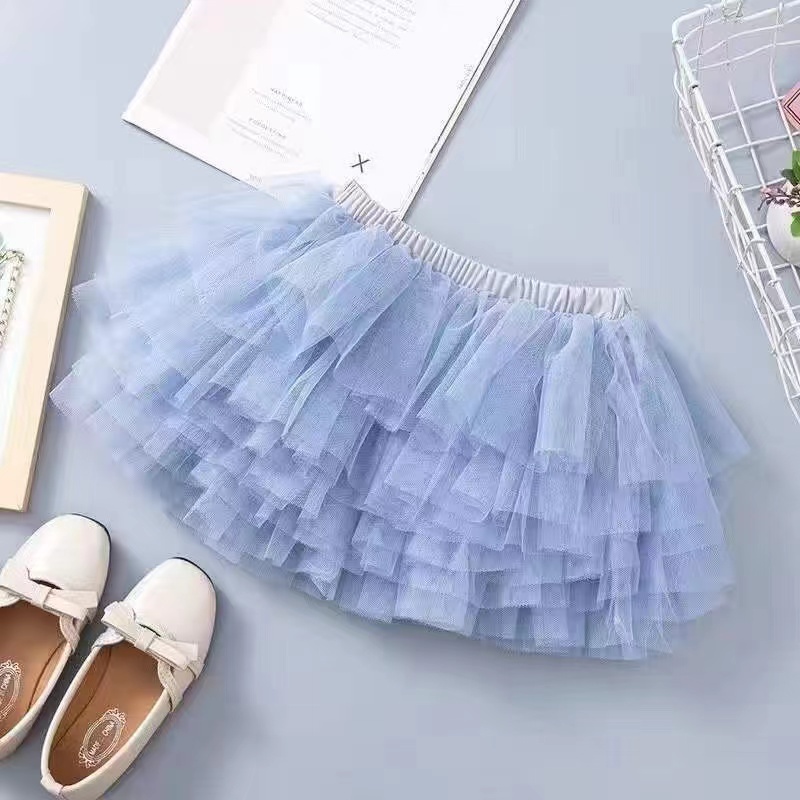 Rok Tutu anak import usia 1-7th pendek Tile 3 Susun Import Lembut Pakaian Anak