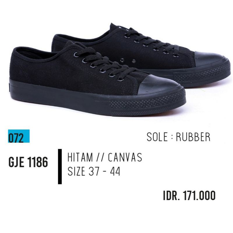Sepatu Sekolah Pria Sepatu Hitam Polos garsel Original gje 1186