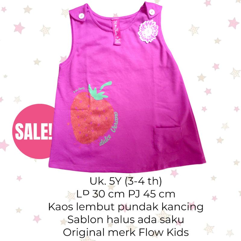 Obral Baju Anak Branded - Kaos Halus Sablon Bagus Merk Flow Kids