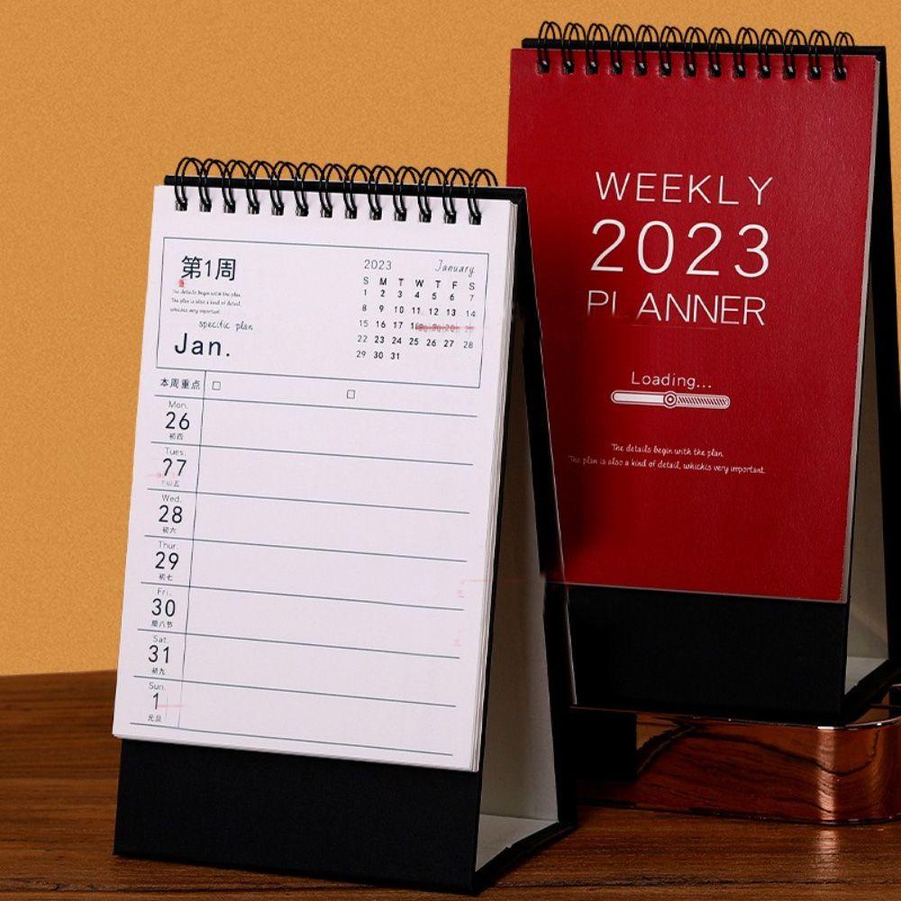 [Elegan] 2023kalender Kreatif Sederhana Bulanan Notebook Alat Tulis Jadwal Planner Jadwal Planner