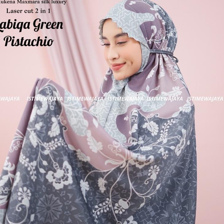 국 Mukena Maxmara 2in1 Luxury Printing  | Mukena silky || Mukena maxmara 2in1 laser cut Model Baru