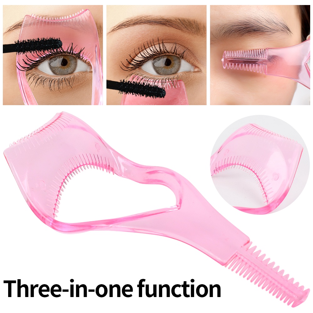 3 in 1 Sisir Aplikator Maskara Bulu Mata Portable Multifungsi Bahan Plastik Transparan