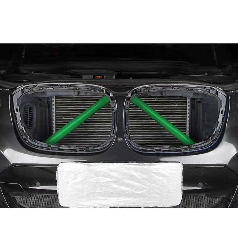2pcs Stiker Cover Frame Grill Depan Untuk BMW F25 F26 X4 X3 2011-2017