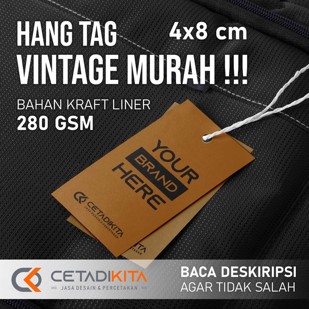 

HANG TAG RUSTIC / KRAFT PAPER 4 x 8 CM - PALING MURAH