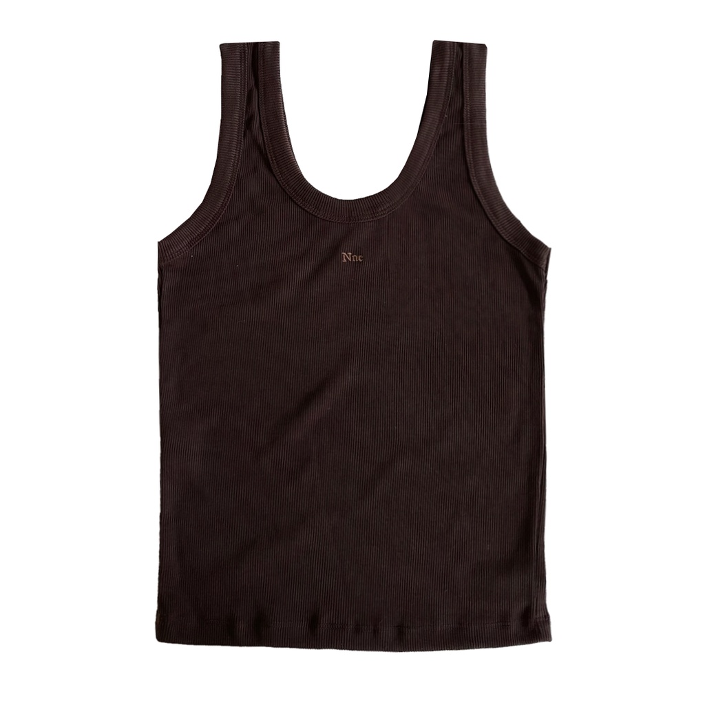 Scoop neck two-way tank top, Dirt
