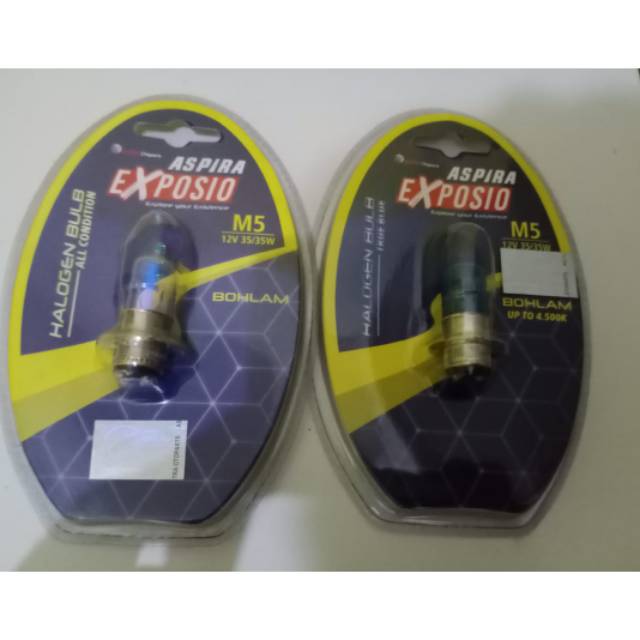 Bohlam Halogen M5 True Blue Aspira for Honda/Yamaha bebek/matic