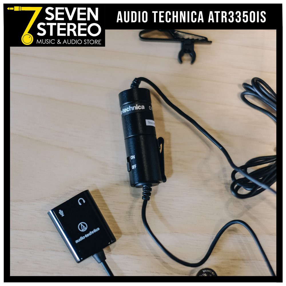 Audio Technica ATR3350is Omnidirectional Condenser Lavalier Microphone For Smartphones