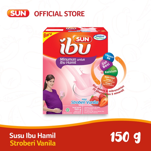 SUN Ibu Hamil Stroberi Vanila 150 g Box x 1 Pcs