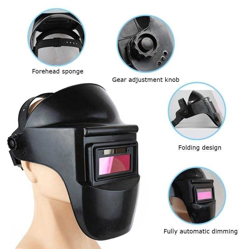 (BISA COD) RVOSTR VERMARK Helm Las Otomatis Auto Darkening Welding Helmet - HW-012