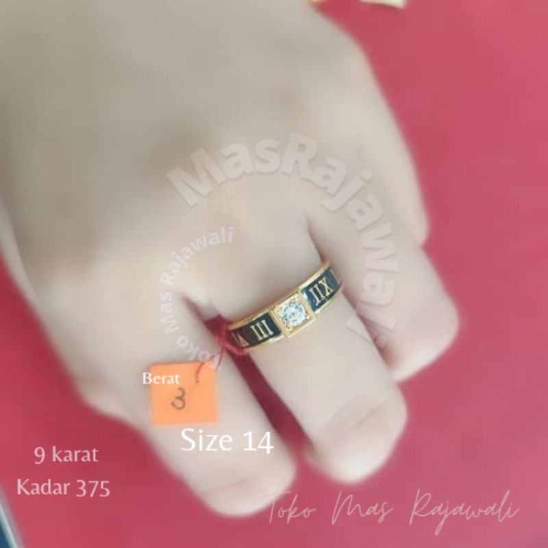 Cincin Cartier ROMAWI size 14 kadar 375 | UBS | Stok terbatas | Emas asli | Emas Jakarta | Kalimanta