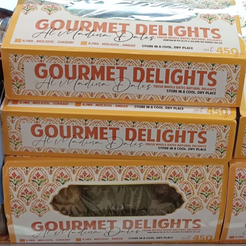 

GOURMET DELIGHTS KURMA MIXID 450gr Kurma Ajwa/Kurma Sukarry/Kurma Ambar