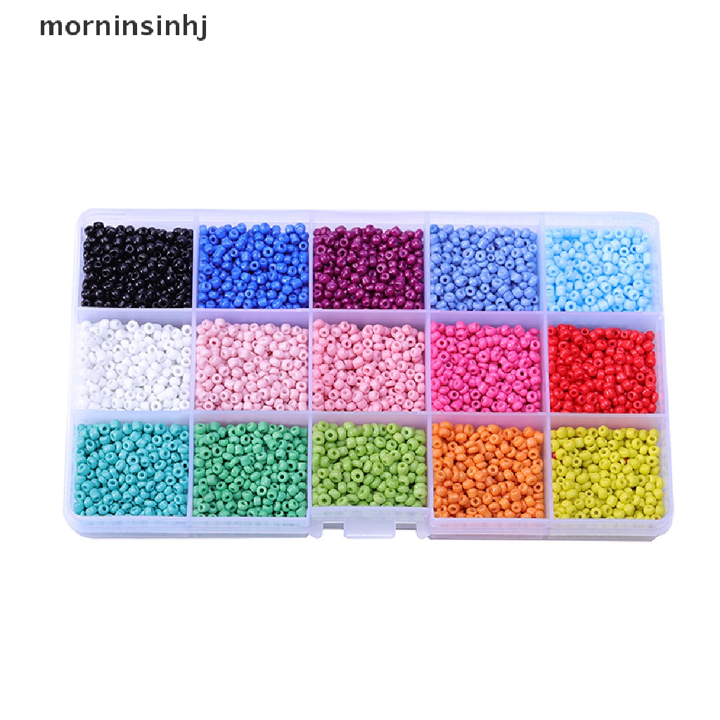 7500pcs Manik-Manik Kaca Kecil Warna-Warni Ukuran 3mm