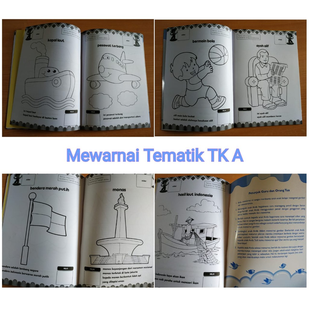 Buku Aktivitas Anak Paud Tk Mewarnai Tematik Shopee Indonesia