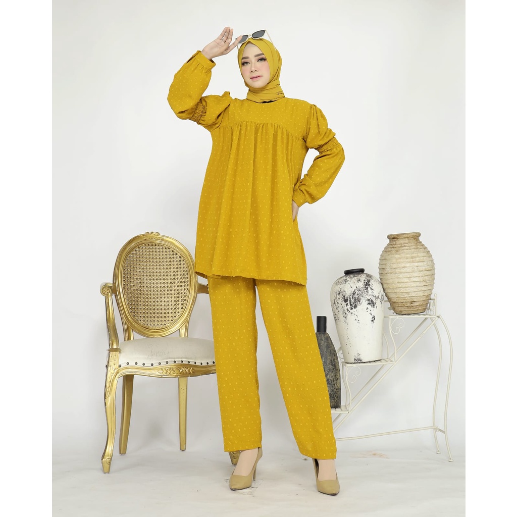 WILI MUSLIM / SETCEL NABILA / SET WANITA / FASHION MUSLIM / PAKAIAN MUSLIM WANITA / SETCEL WANITA TE