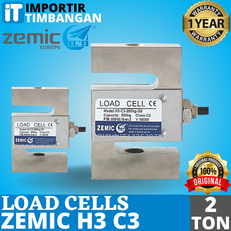 LOAD CELL ZEMIC H3 2 TON/ LOAD CELL S TYPE New Original Garansi