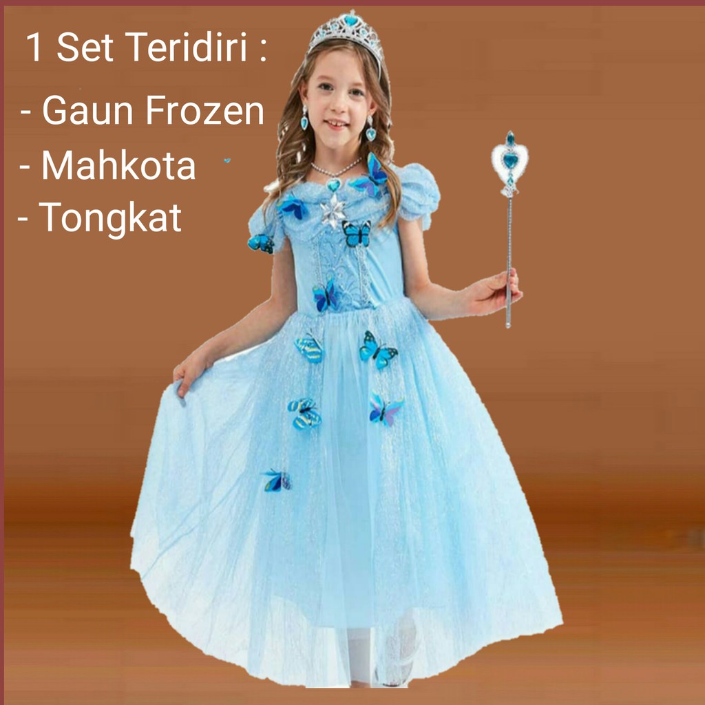 gaun pesta anak perempuan gaun anak perempuan dress anak perempuan baju princess anak perempuan ke1