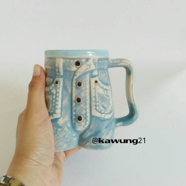 Mug Jeans Keramik Unik Gelas Cangkir Lucu