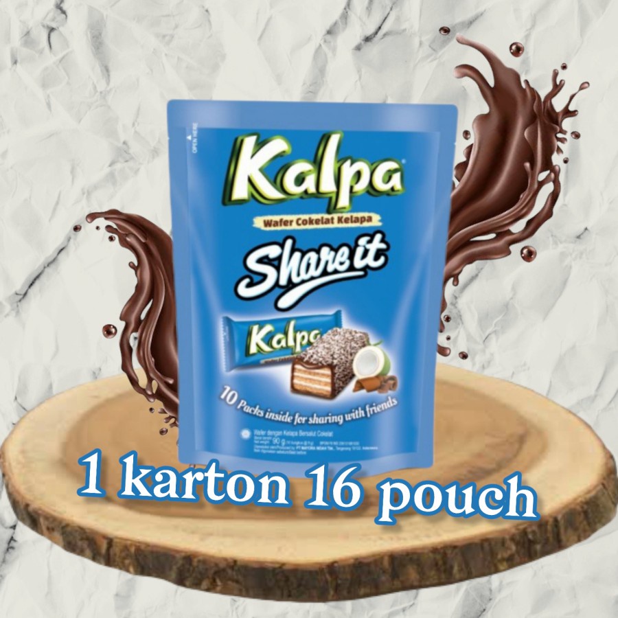 

kalpa wafer coklat kelapa share it isi 10 X 16 pouch (1 karton)