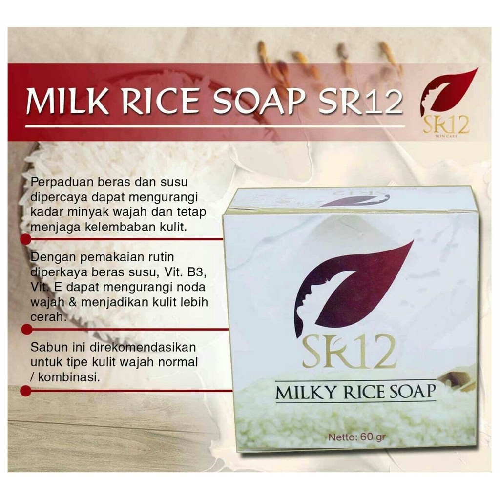 

NEW.... SR12 Milky Rice Soap - Sabun Herbal Untuk Kesehatan Wajah dan Kulit