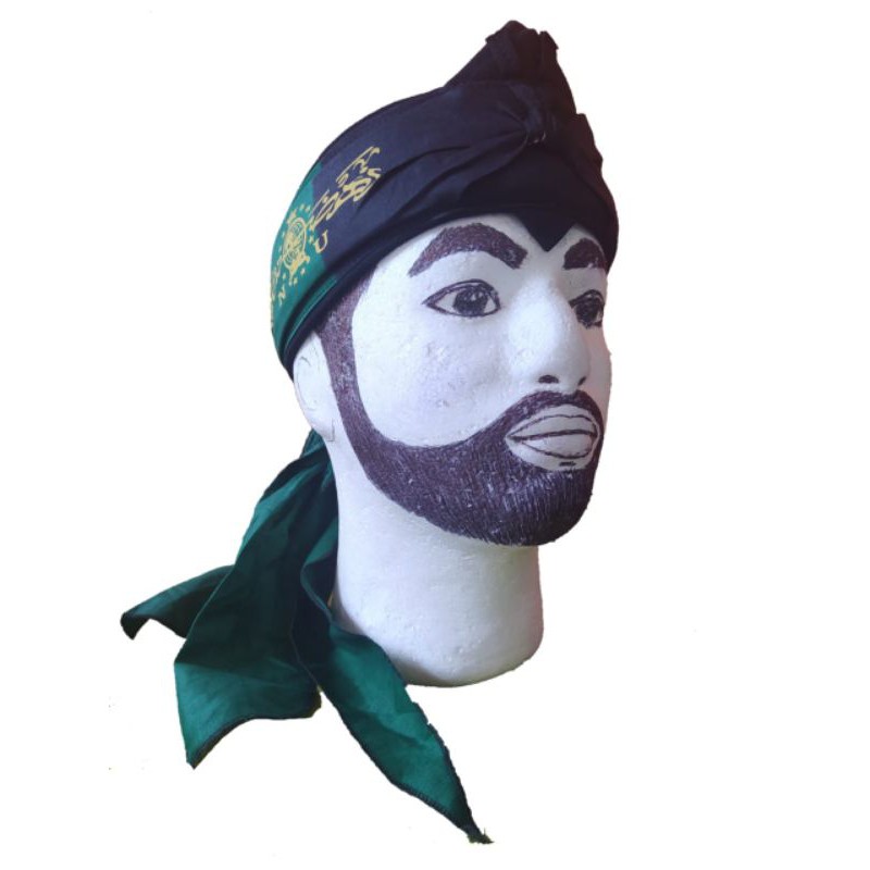 Iket Sunda Udeng Blangkon Jawa Dua  Warna Sablon Motif Nu Ukuran Pria Dewasa All Size Praktis