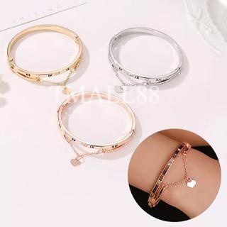 ♥TMALL88♥ Gelang Tangan Titanium Energi Magnetik Om Mani Padme Hum Untuk c6 / c7 Wanita B15