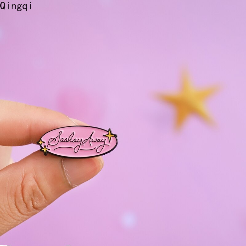 Bros Pin Enamel Bentuk Oval Desain Sashay Away Rupauls Drag Race Drag Queen Katya