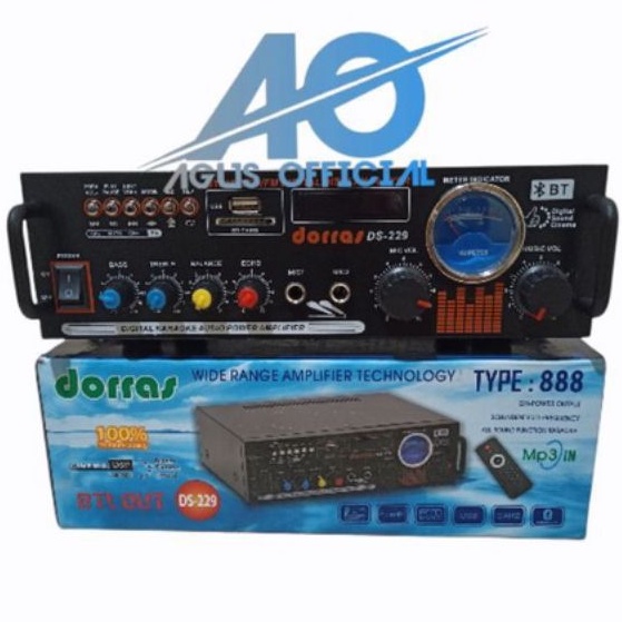 ✅COD AMPLIFIER BLUETOOTH+RADIO 1200WATT DORRAS  XBASS amplifier propesional