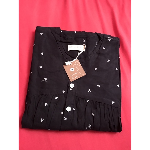LITTLE AMORE JETBLACK SIZE 3 DITSY // CARI BARTER DENGN SIZE 2