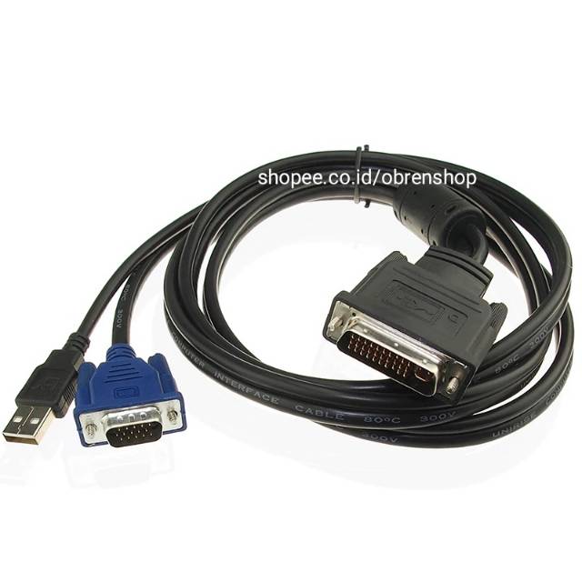 KABEL PROYEKTOR INFOCUS 1,5 METER / KABEL DVI M1-DA (30+5) PIN TO VGA + USB