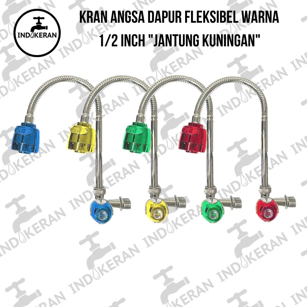 INDOKERAN - Kran Angsa Dapur Fleksibel On / Off Warna - High Quality