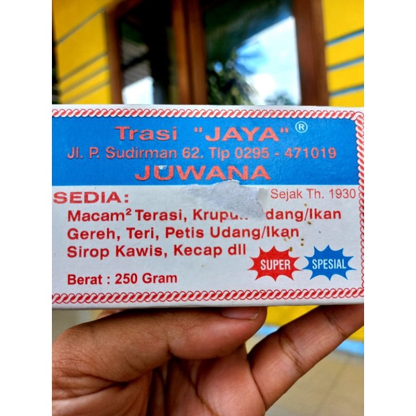

Terasi Udang Rebon Asli Juwana merk Jaya, 250gr SUPER SPECIAL, 1ons SPECIAL, 1ons SUPER, Terasi udang rebon