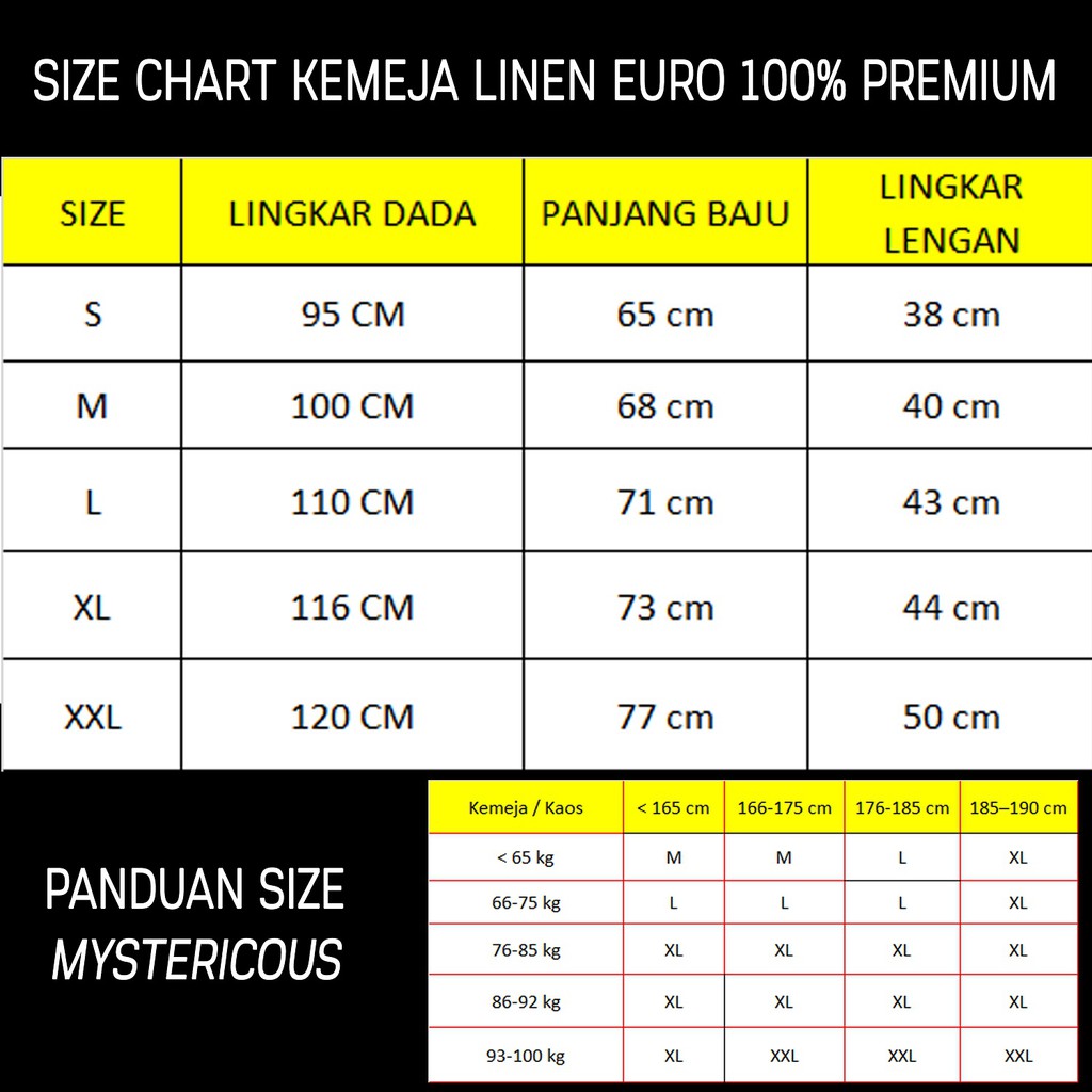 MYSTERICOUS Kemeja Pria Formal Kasual Linen EURO HIGH CLASS 100% - Full Black