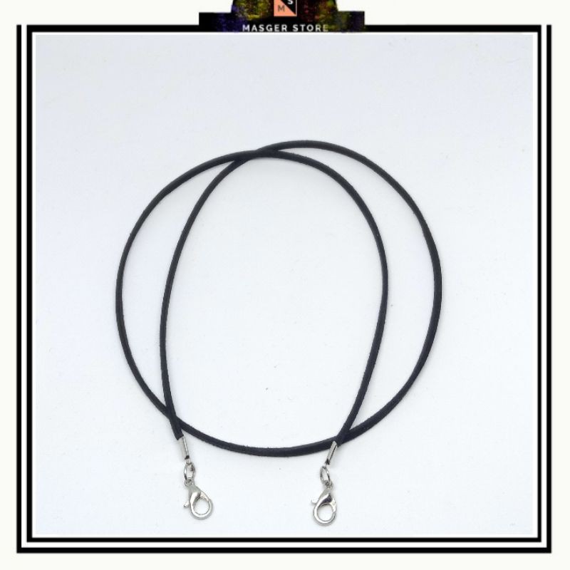 Kalung Strap Masker Tali Masker Kalung Mask Chain-Black Suede ss