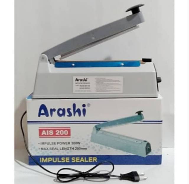 Mesin pres plastik 20cm/impul Sealer 20cm/Impul Sealer 20Cm Arashi.